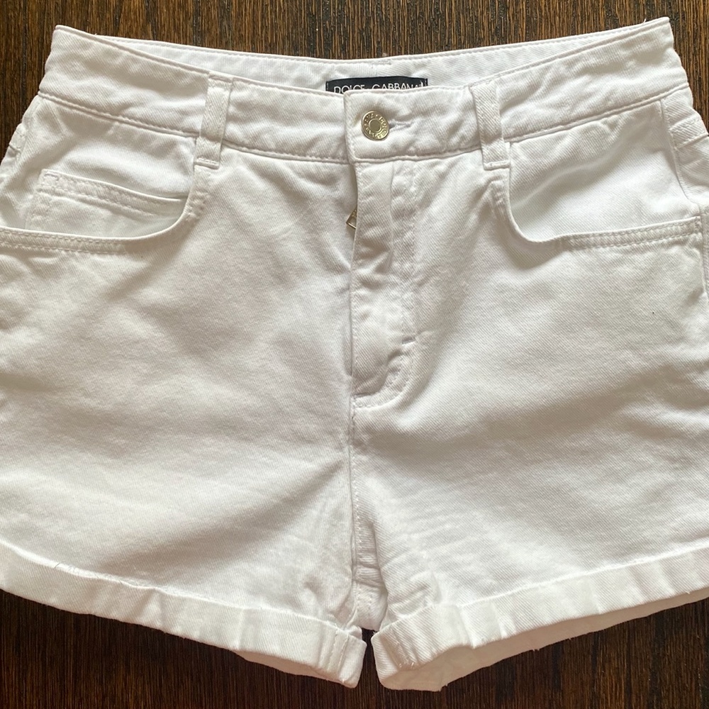 Dolce&Gabbana White Denim Shorts